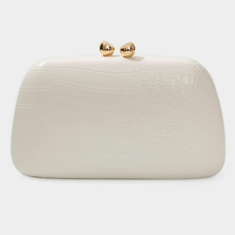 Alligator Pattern Faux Leather Clutch Bag